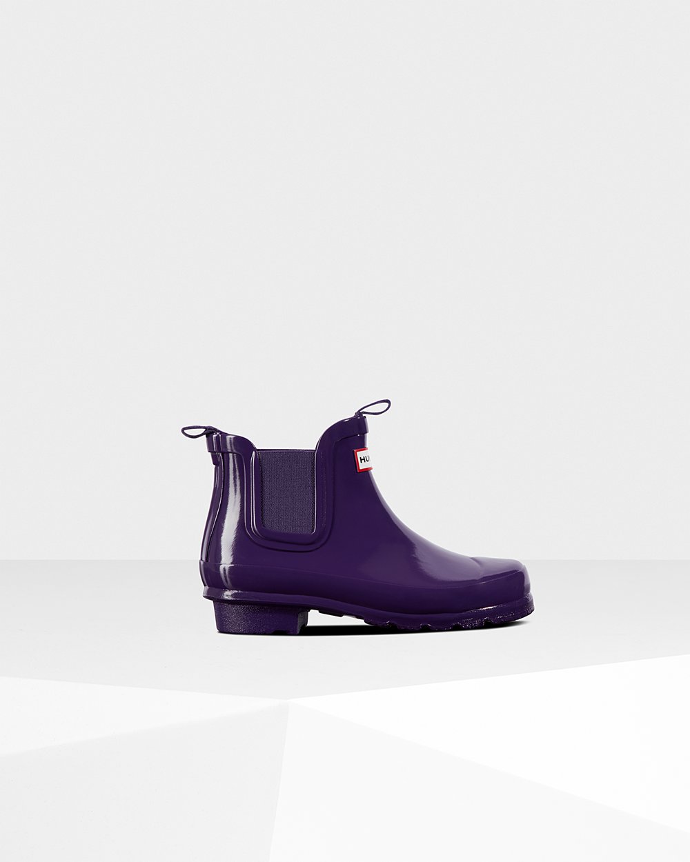 Kids Hunter Original Big Gloss - Chelsea Boots Blue Purple - 6352-IMTRH